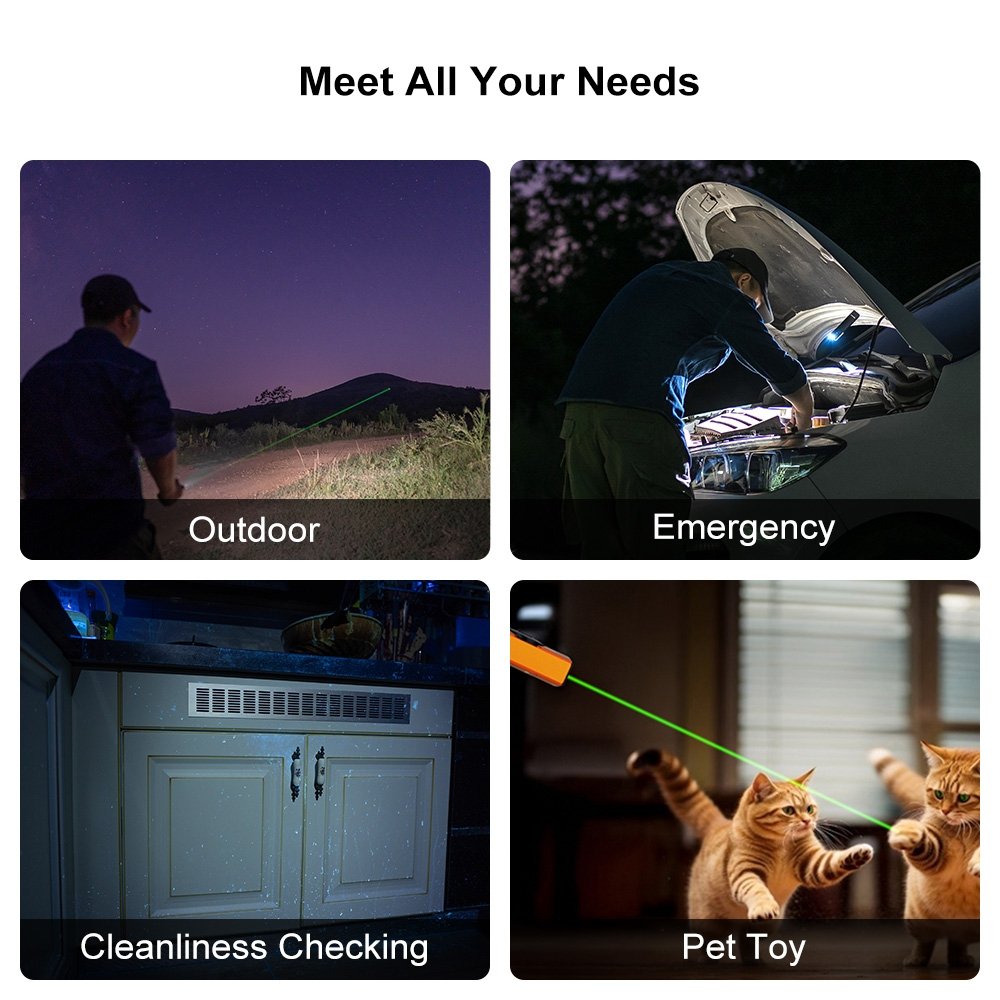 64034 OLIGHT Flashlight ARKFELD Pro UV 1300 lm, Green Laser - Black