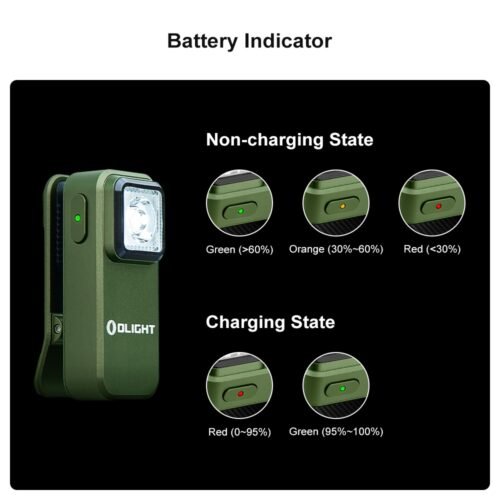 OLIGHT Rechargeable Flashlight OCLIP 300 lm - Green