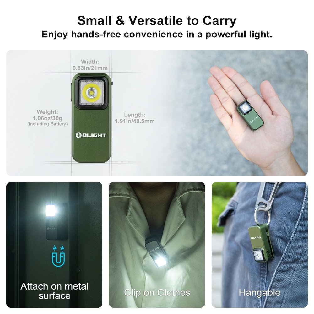OLIGHT Rechargeable Flashlight OCLIP 300 lm - Green