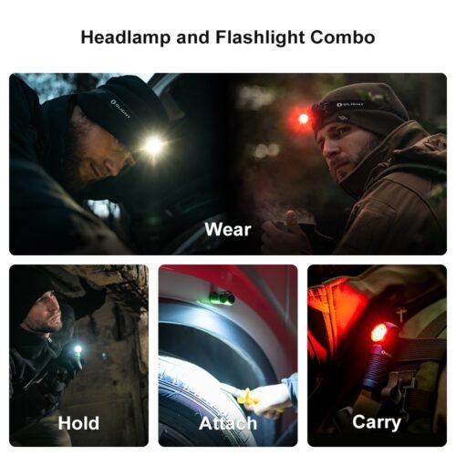 OLIGHT Rechargeable Headlamp PERUN 2 Mini CW 1100 lm - Black