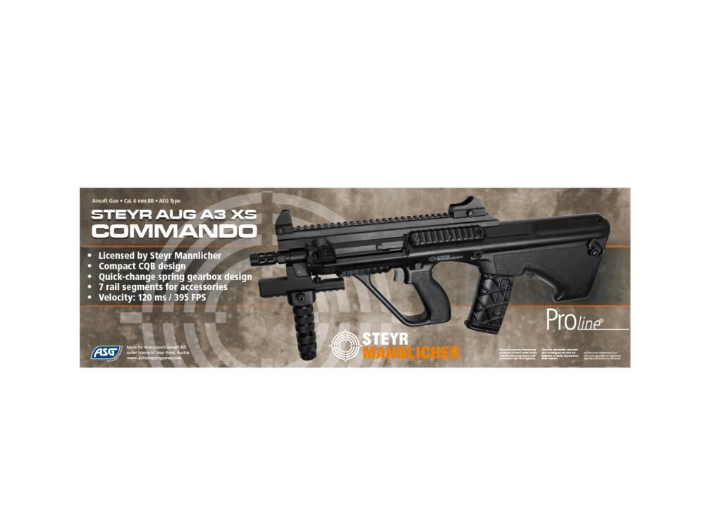 ASG Steyr AUG A3 XS COMMANDO - Black