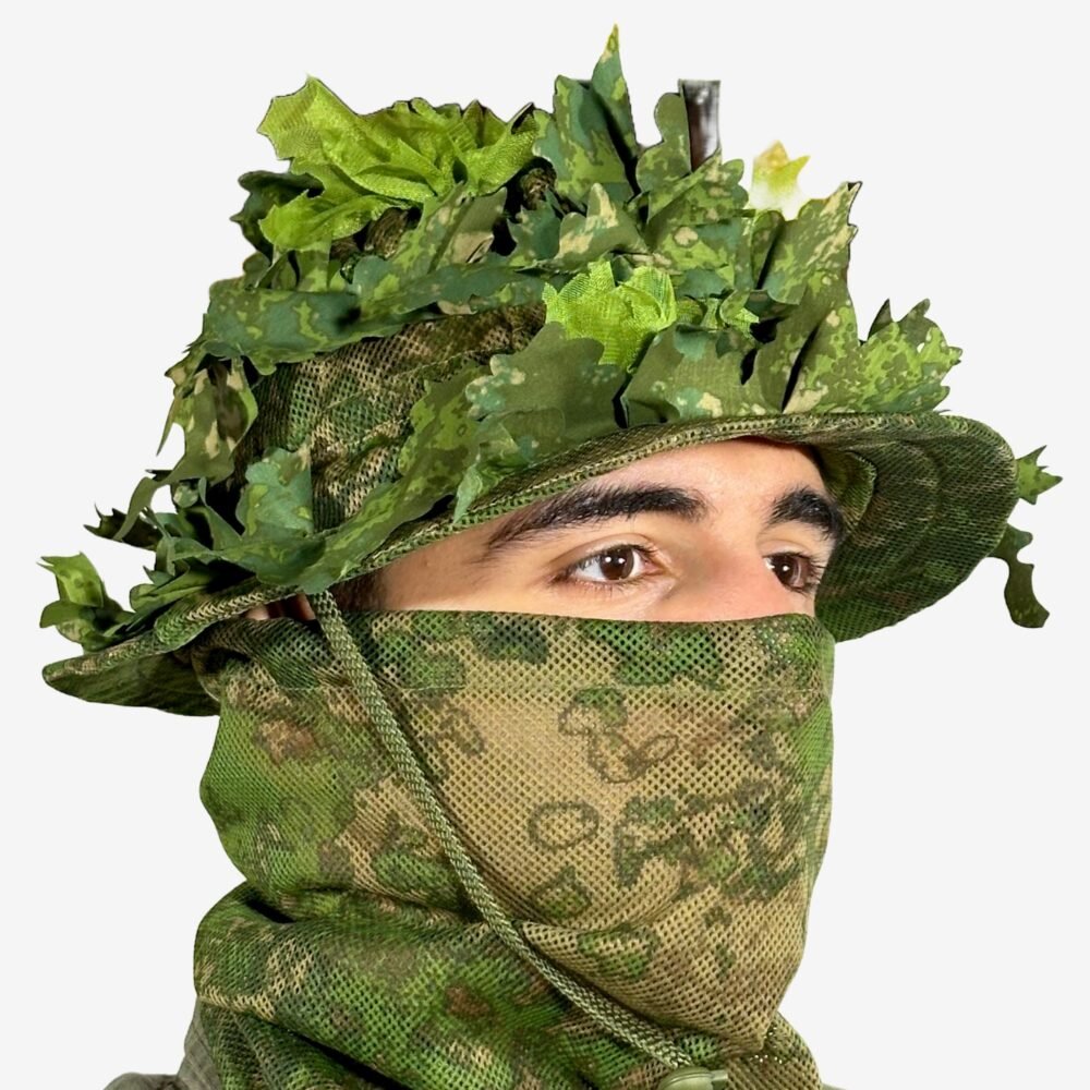 KMCS Boonie Hat with 3D Leaves - Next-Gen Green