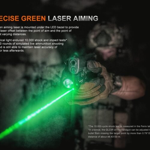 FENIX GL23R TACTICAL LIGHT WITH Green LASER SIGHT