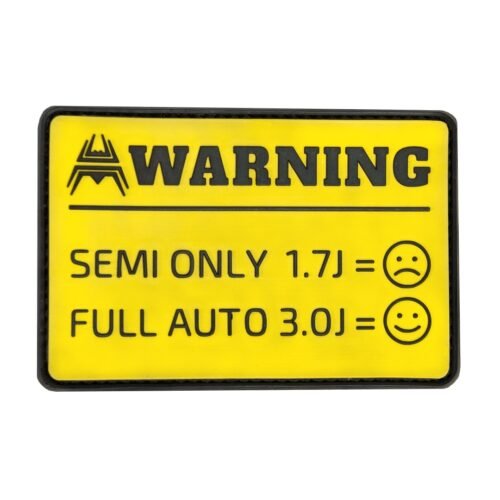 65525 ANAREUS VELCRO Warning patch SEMI ONLY / FULL-AUTO - Yellow