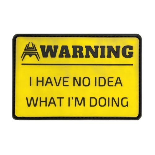 ANAREUS VELCRO Warning Patch NO IDEA - Yellow