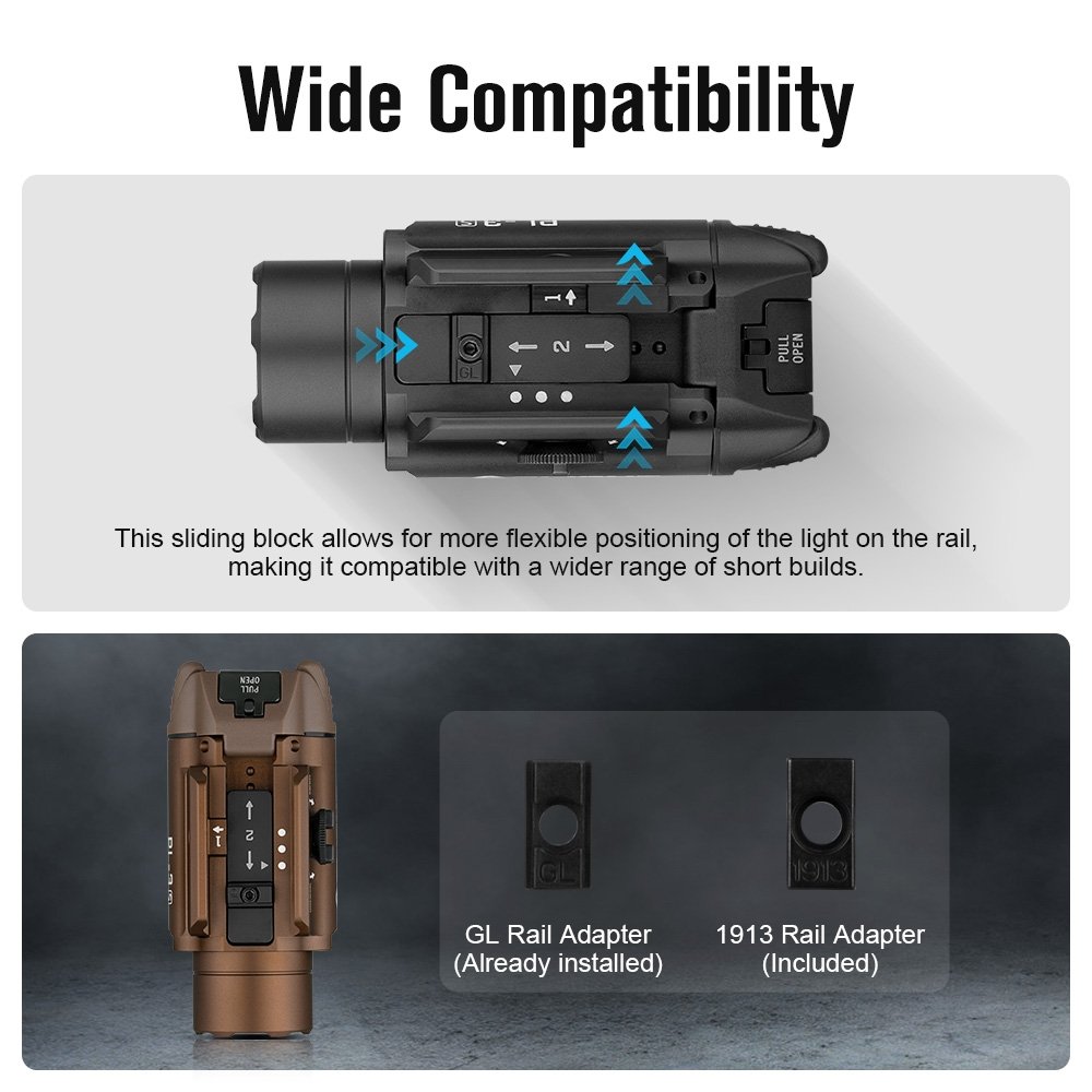 OLIGHT Pistol Flashlight Valkyrie PL-3S 1000 lm - Tan