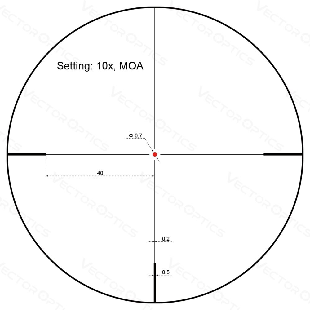 Riflescope FORESTER 2-10x40 - Black