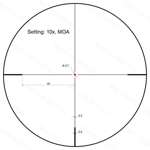 Riflescope FORESTER 2-10x40 - Black