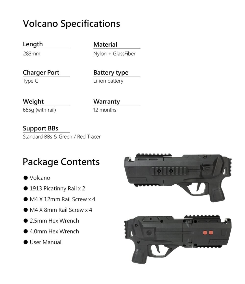 AceTech VOLCANO Tracer Grenade Launcher 40mm - Black