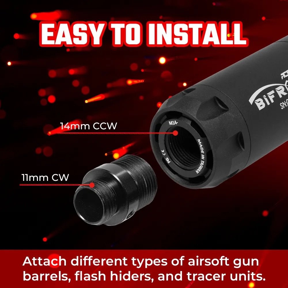 AceTech BIFROST R Tracer Unit with Muzzle Flame - Red