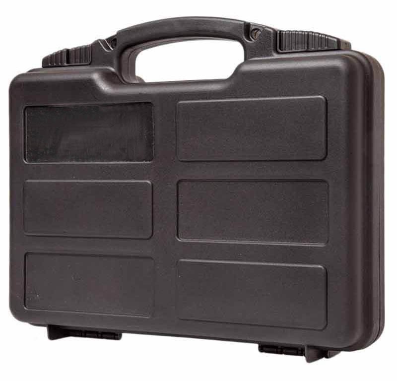 S a T Hard Pistol Case, 31x24.9x8 cm (Wave) - Black