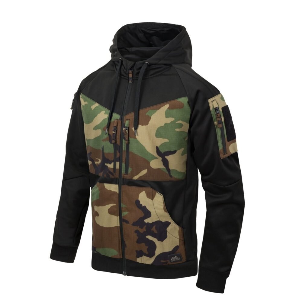 HELIKON ROGUE Hoodie (FullZip)(R) - Black/US Woodland