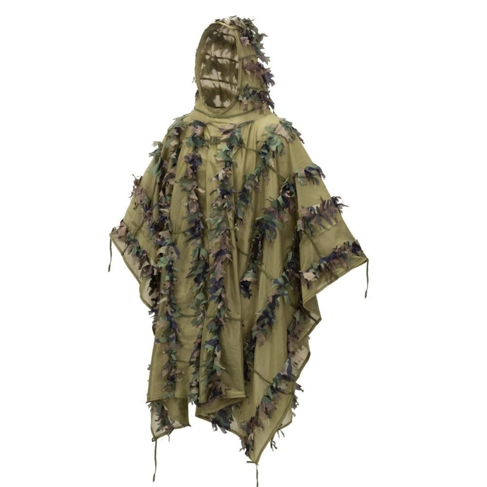 HELIKON 3D Ghillie Poncho(R) LEAF - US Woodland