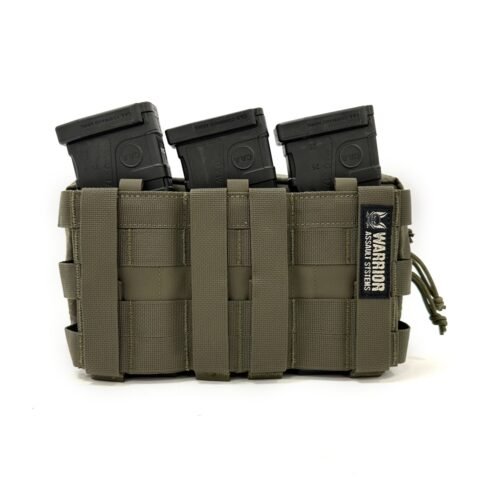 WAS Triple Snap MAG Molle Utility Pouch (AR15 / AK) - Ranger Green