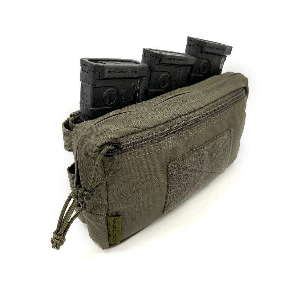 WAS Triple Snap MAG Molle Utility Pouch (AR15 / AK) - Ranger Green