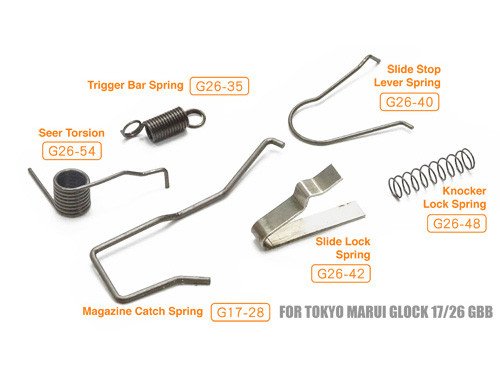 GD TM / WE G-series Enhanced Steel Spring Set, 6 Pcs - Silver