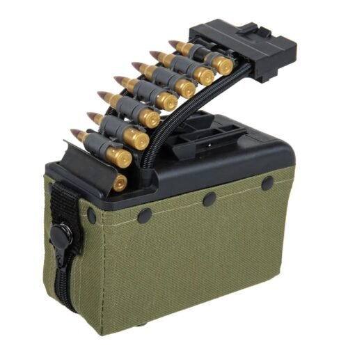 A a K Magazine for T8 SP MK46 / M249 with Dummy Rounds, 2000 BBs - Green