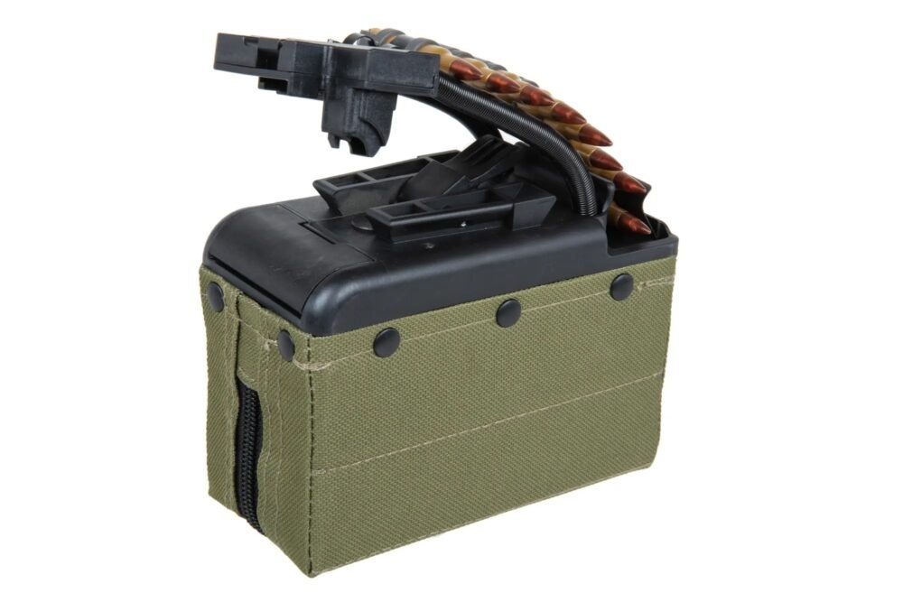 A a K Magazine for T8 SP MK46 / M249 with Dummy Rounds, 2000 BBs - Green