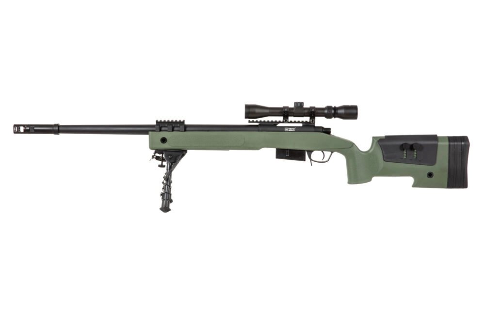 SA M40A5 (SA-S03 CORE(TM)) Sniper Rifle with Accessories - Green