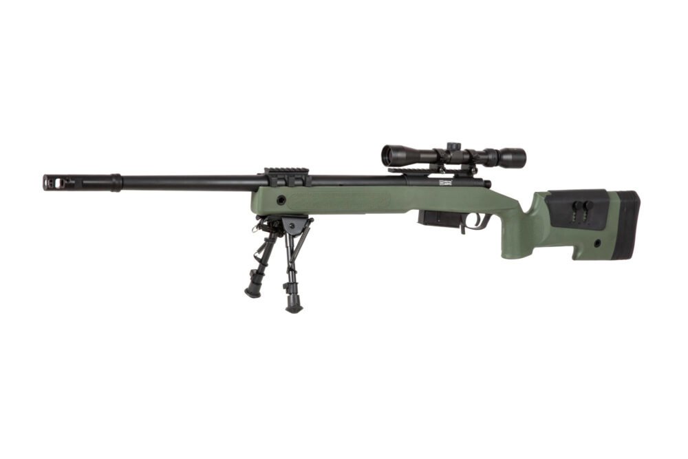 SA M40A5 (SA-S03 CORE(TM)) Sniper Rifle with Accessories - Green