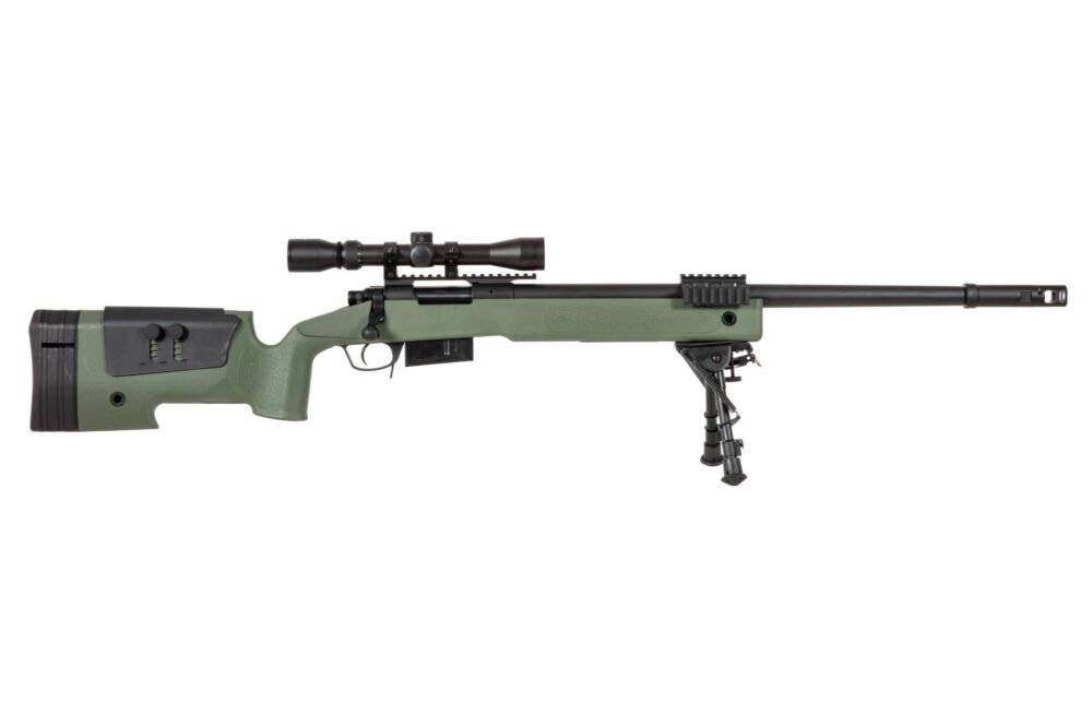 SA M40A5 (SA-S03 CORE(TM)) Sniper Rifle with Accessories - Green