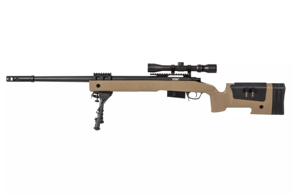 SA M40A5 (SA-S03 CORE(TM)) Sniper Rifle with Accessories - Tan