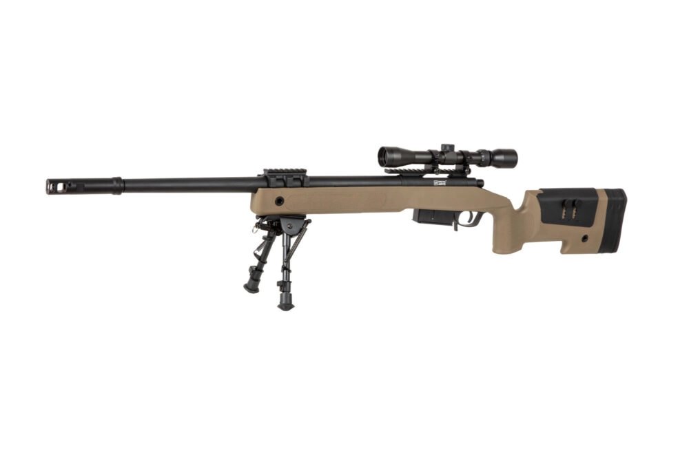 SA M40A5 (SA-S03 CORE(TM)) Sniper Rifle with Accessories - Tan