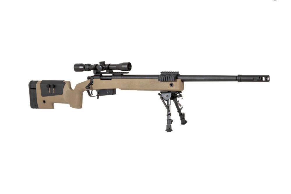 SA M40A5 (SA-S03 CORE(TM)) Sniper Rifle with Accessories - Tan