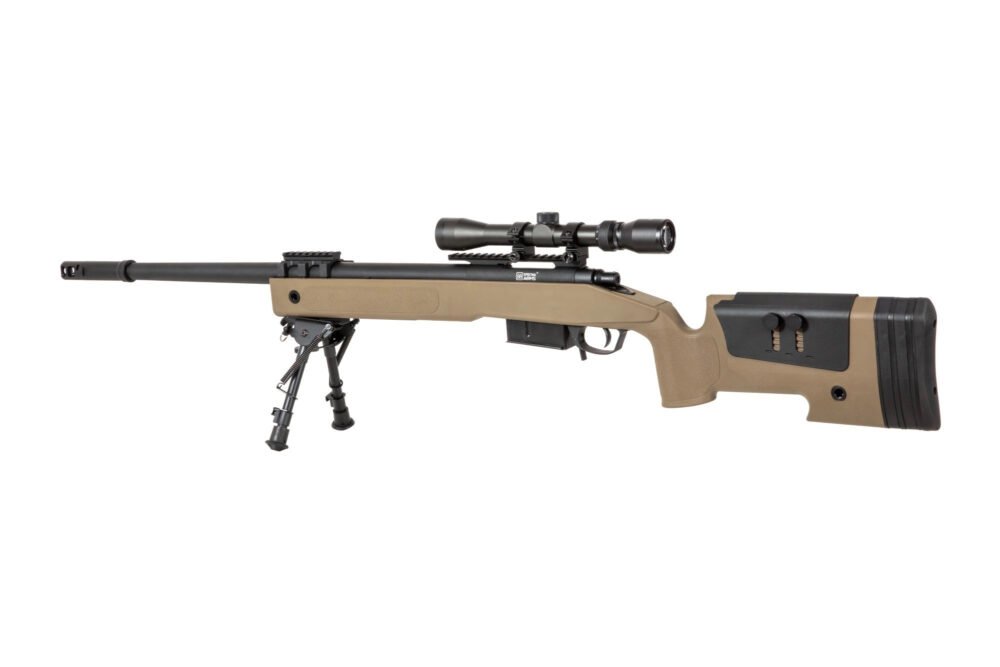 SA M40A5 (SA-S03 CORE(TM)) Sniper Rifle with Accessories - Tan