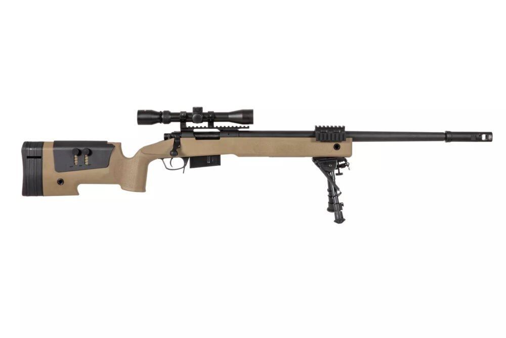 SA M40A5 (SA-S03 CORE(TM)) Sniper Rifle with Accessories - Tan