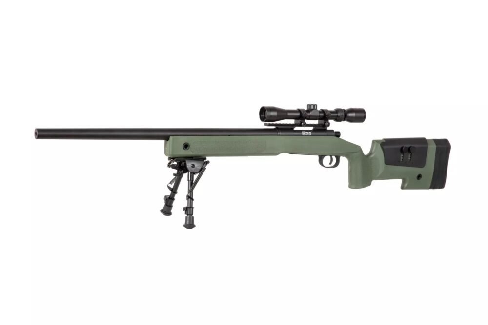 SA M40A3 High Velocity (SA-S02 CORE(TM)) Sniper Rifle with Accessories - Green