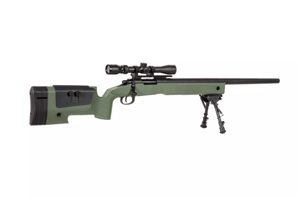 SA M40A3 High Velocity (SA-S02 CORE(TM)) Sniper Rifle with Accessories - Green