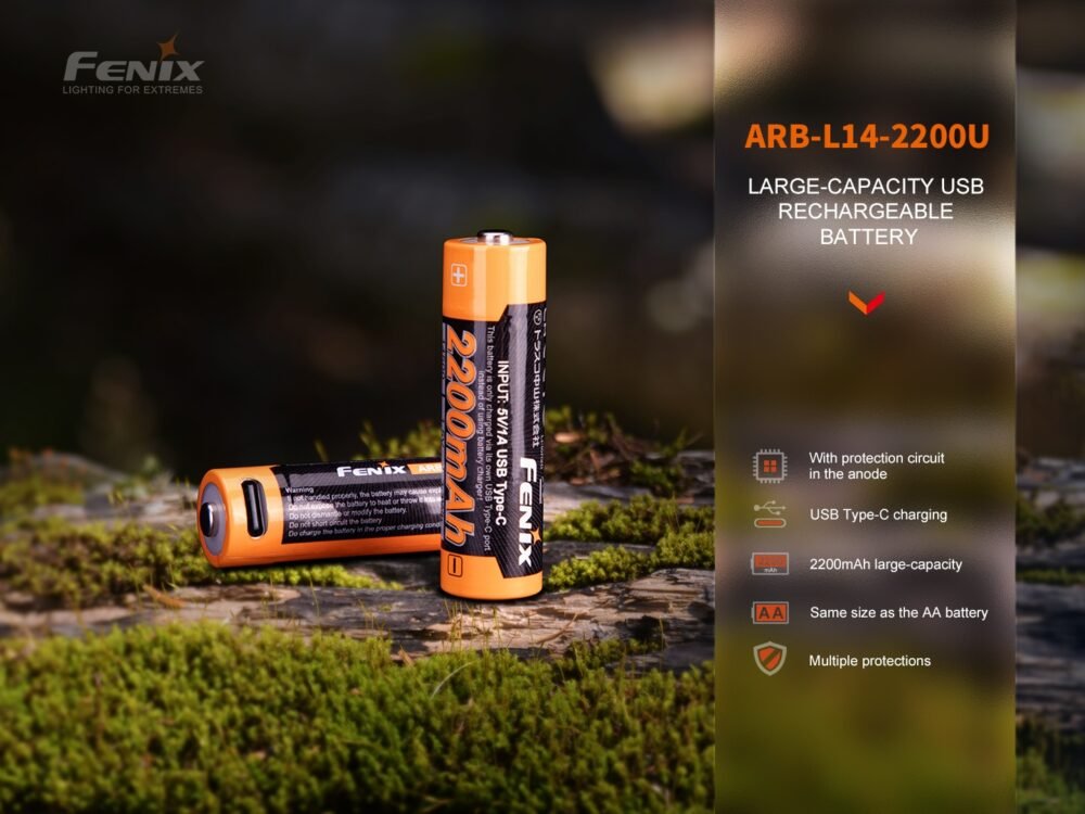 Charging battery USB AA Fenix ARB-L14-2200U (Li-ion)