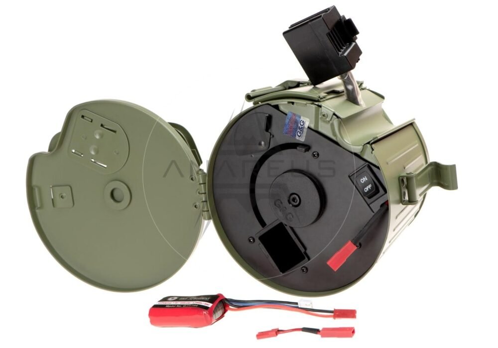 G a G Electric Drum Magazine for MG42, 1700 BBs - Green