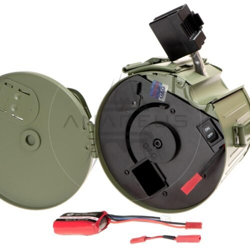 G a G Electric Drum Magazine for MG42, 1700 BBs - Green