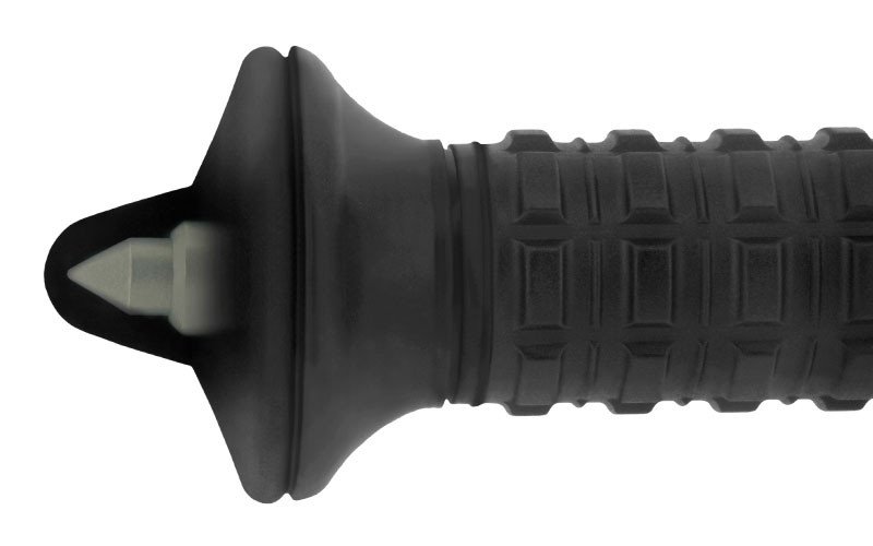 ESP Rubber Baton Tip with Glass Breaker - Black