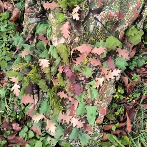 ANAREUS 3D Camouflage Leaves SilkLeaf Dead Oak, 25 Pcs - Brown