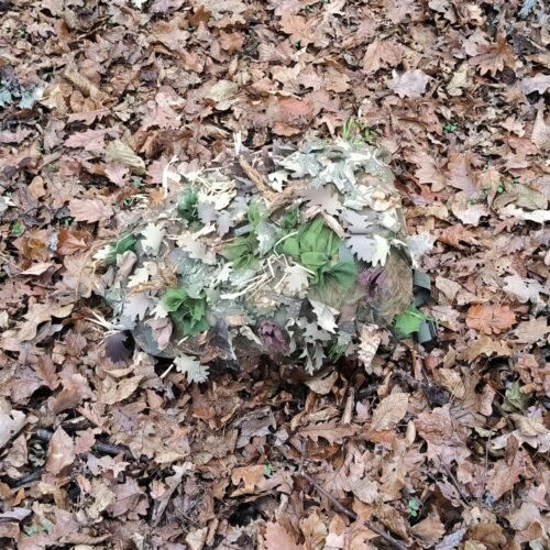 ANAREUS Pack of 3D SilkLeaf Camouflage Leaves, Large (308 Pcs) - Brown