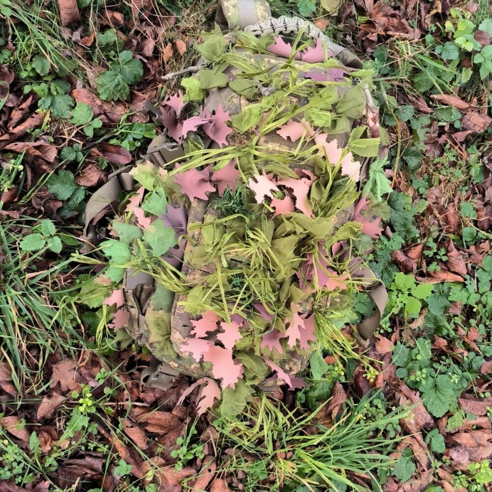 ANAREUS Pack of 3D SilkLeaf Camouflage Leaves, Large (308 Pcs) - Brown