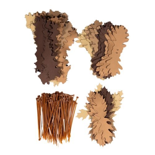 ANAREUS Pack of 3D SilkLeaf Camouflage Leaves, Large (308 Pcs) - Brown