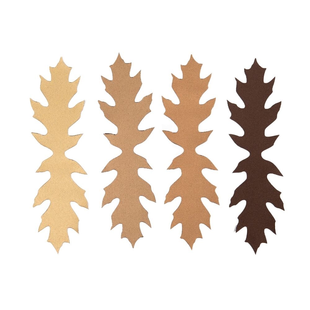 ANAREUS Pack of 3D SilkLeaf Camouflage Leaves, Small (25 Pcs) - Brown