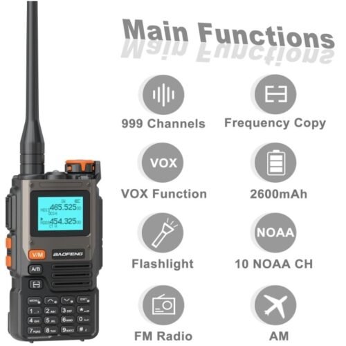 Baofeng UV-K61 Tri-band Radio (AIR / VHF / UHF), USB-C - Black