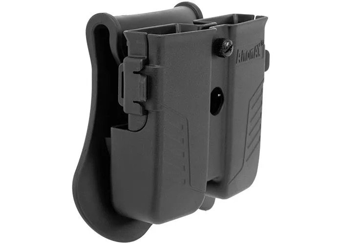AMOMAX Universal Double Pistol Magazine Pouch - Black