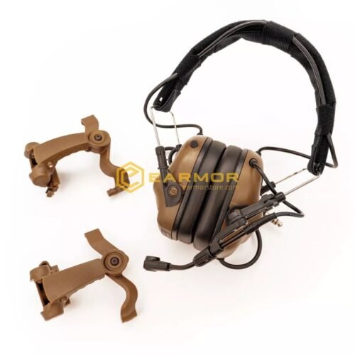 EARMOR M32X MOD4 Tactical Headset, M16C Mount for FAST / ARC - Coyote Brown