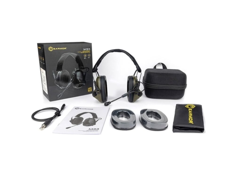 69264 EARMOR M33 EN352 SET Shooting Headset - Coyote Brown