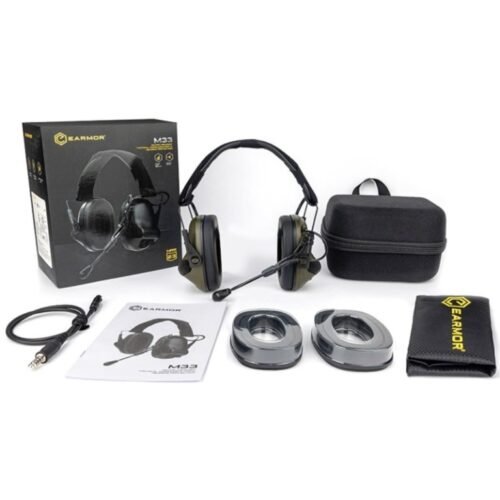 69264 EARMOR M33 EN352 SET Shooting Headset - Coyote Brown
