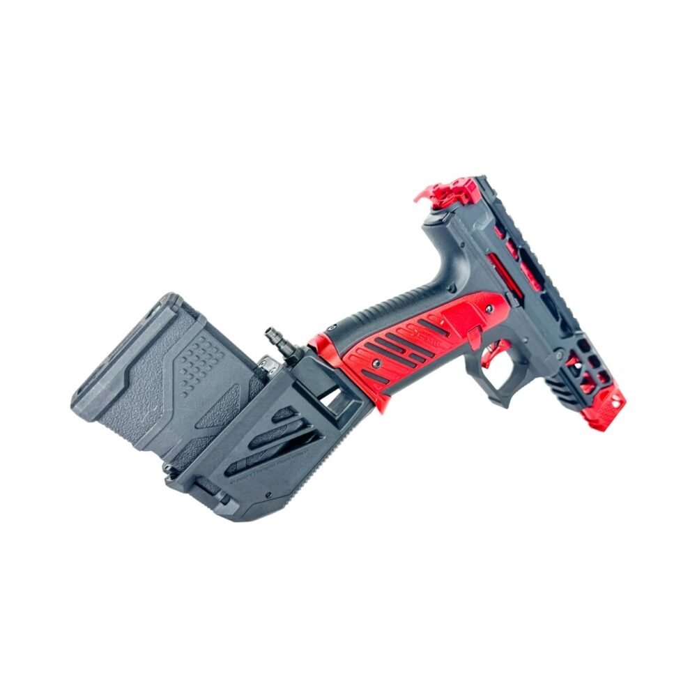 CTM AAP-01 / G-Series HPA M4 AEG Magazine 90° Angled Adapter - Red / Black