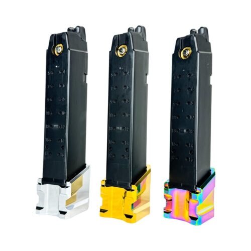 CTM Enlarged Aluminum Magazine Base Plate AAP-01 and G-Series - Chrome (Electroplated)