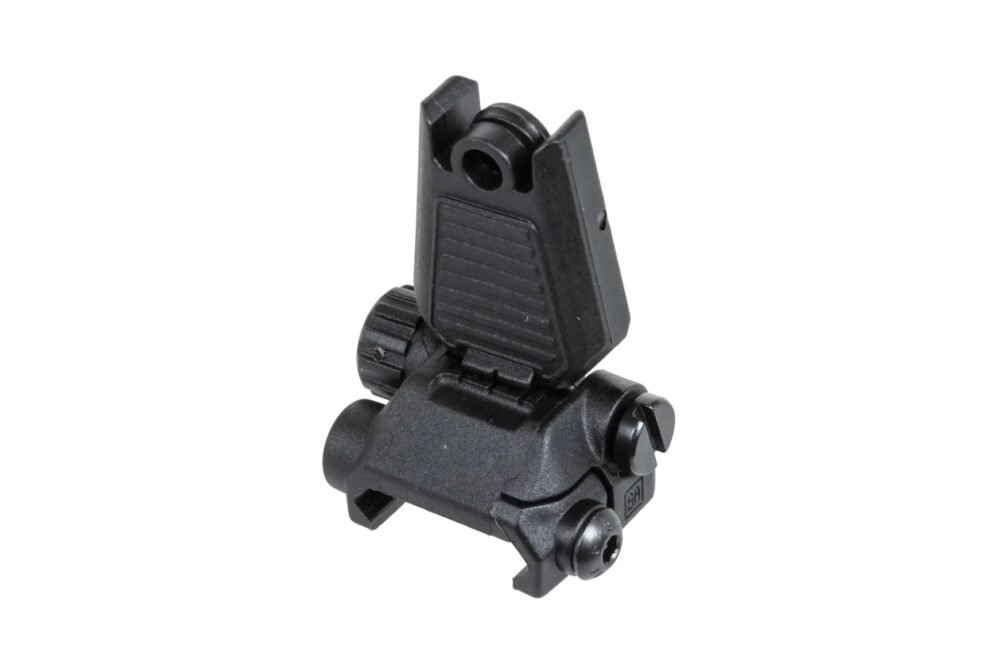 SA AR15 EDGE(TM) Flip-Up RIS Rail Rear Sight - Black