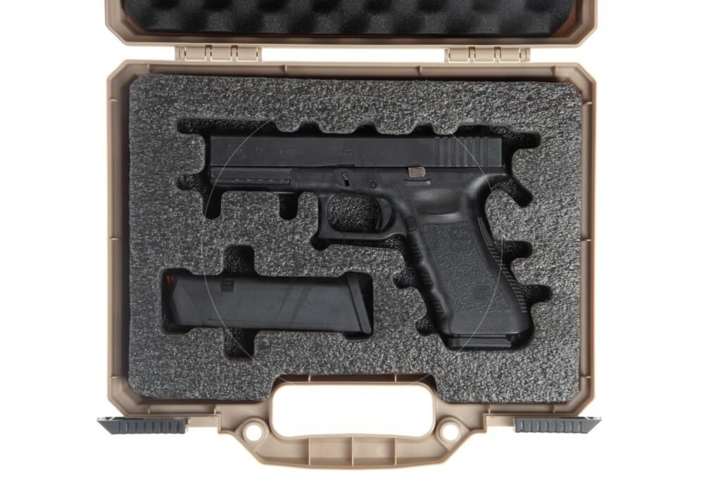 Nimrod Transport Pistol Case, 31x27x7.5 cm (Pre-Cut) - Tan